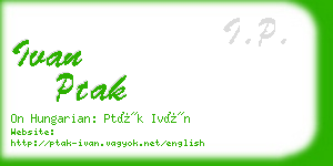 ivan ptak business card